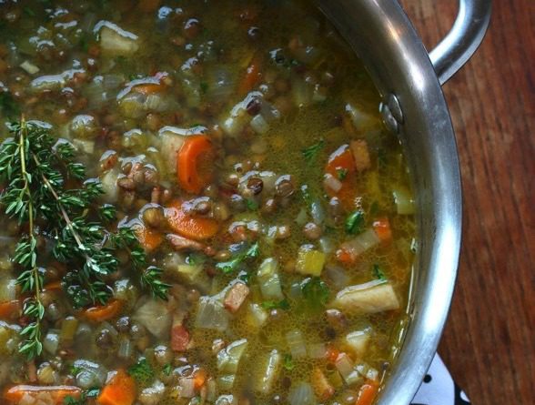 LENTIL SOUP WITH GARDEN VEGETABLES